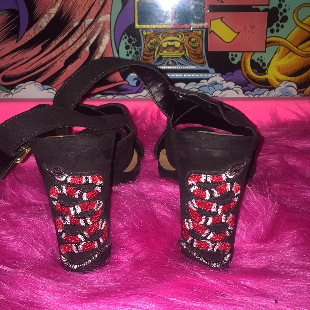 Snake Black Heels